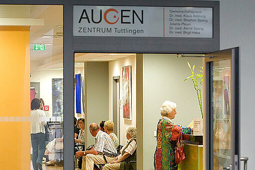 Eingangsbereich der Augenarztpraxis Eingangsbereich der Augenarztpraxis